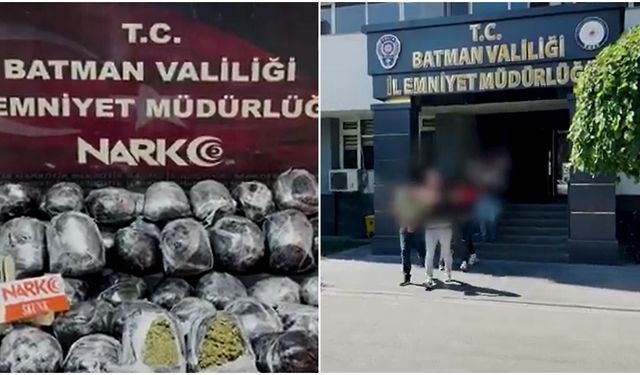 Batman’da 22 kilo 150 gram skunk ele geçirildi: 4 tutuklama
