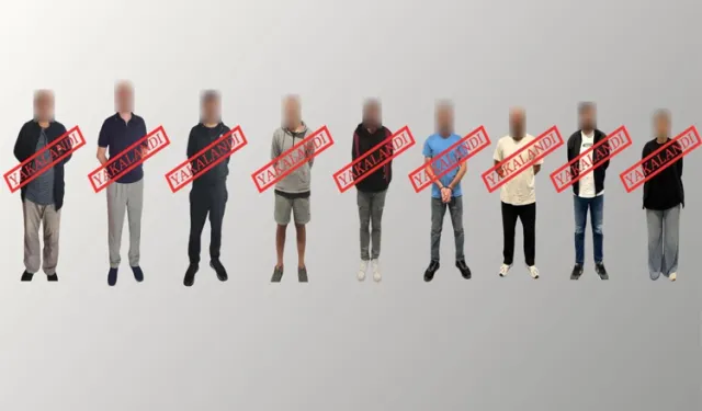 Kırmızı bültenle aranan 9 suçlu yakalandı