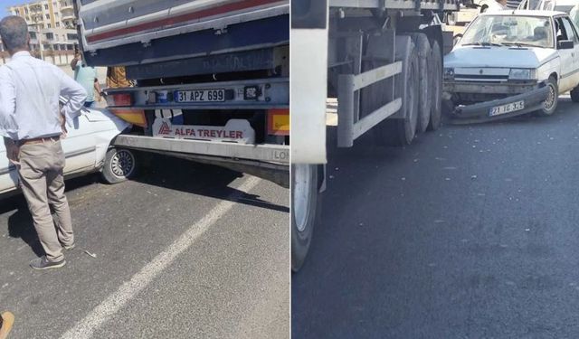 Diyarbakır'da TIR ile otomobil çarpıştı