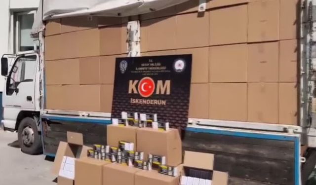 Hatay'da 2 milyon 760 bin makaron ele geçirildi