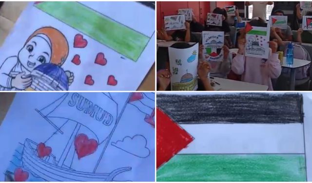 Bağlar Oğlaklı’da öğrencilerden Gazze için farkındalık