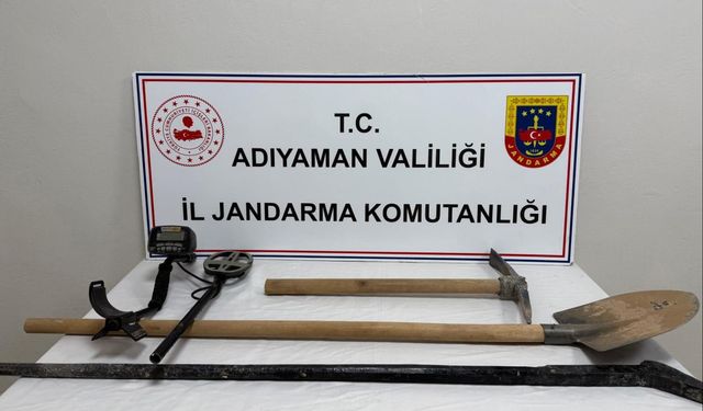 Adıyaman'da kaçak kazı yapan 2 şüpheli yakalandı