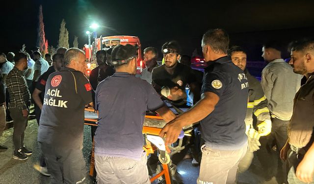 Adıyaman'da şarampole devrilen otomobildeki 2 kişi ağır yaralandı