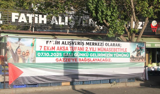 Bingöllü esnaf 7 Ekim'de elde edilecek tüm geliri Gazze'ye bağışlayacağını açıkladı