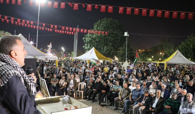 Gaziantep'te Sumud Filosu için tutulan nöbet devam ediyor