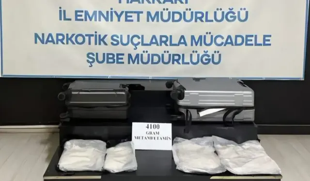 Hakkari'de 43 kilogram eroin ele geçirildi