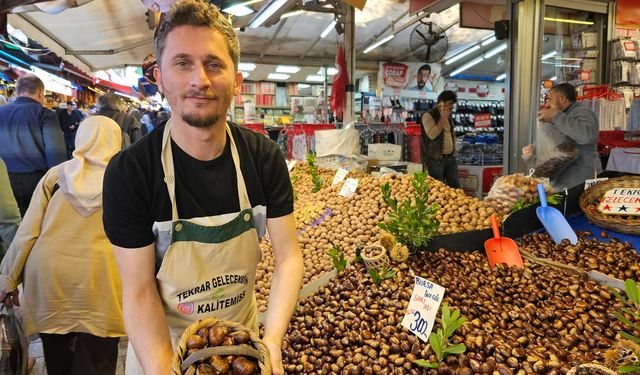 Kış aylarının vazgeçilmez lezzeti kestane, tezgahlarda yerini aldı