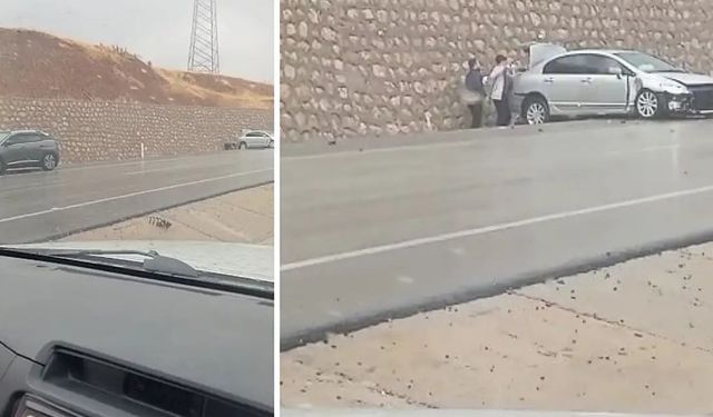 Siirt’te yağışlı hava trafik kazasına neden oldu