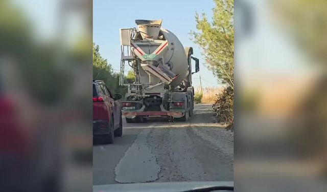 Adana'da yola beton döken mikserin firmasına 155 bin lira ceza