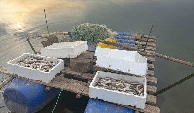 Diyarbakır'da baraj gölünde kaçak balık avcılığına yönelik denetim yapıldı