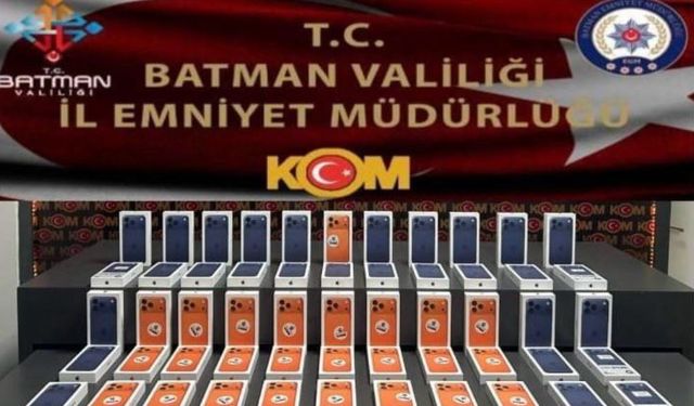 Batman'da 55 kaçak cep telefonu ele geçirildi: Değeri tam 6,6 milyon