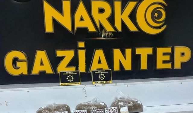 Gaziantep'te 5 kilo kannabinoid ele geçirildi