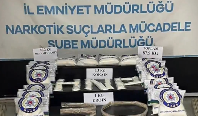 Hakkâri’de 87,5 kilo narkotik ele geçirildi