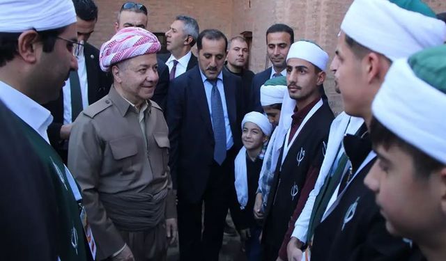 Mesut Barzani Cizre'de Kırmızı Medrese'yi ziyaret etti