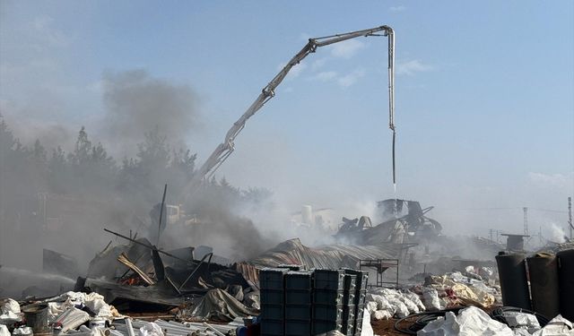 Gaziantep'te inşaat şantiyesinde yangın