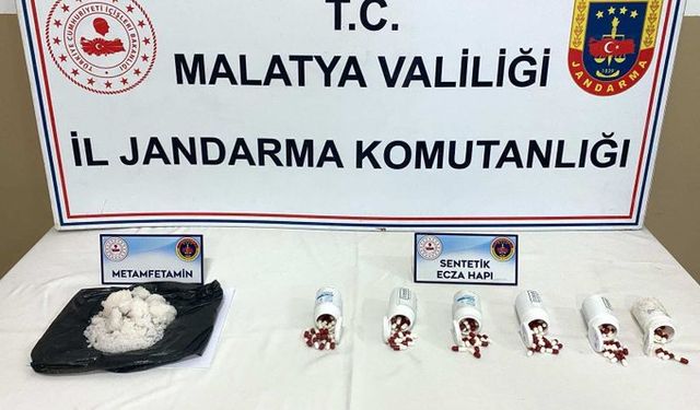 Malatya’da metamfetamin ve sentetik ecza ele geçirildi
