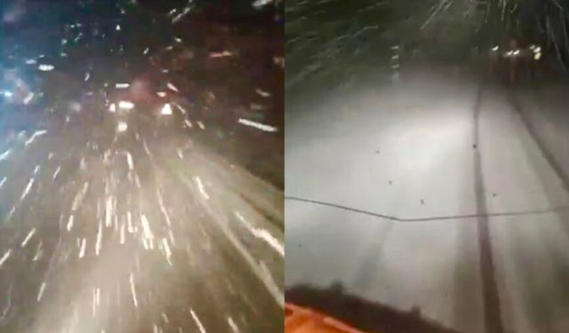 Malatya-Kayseri kara yolunda yoğun kar yağışı etkili oldu