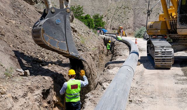 Malatya'da 38 kilometrelik isale hattı çalışması