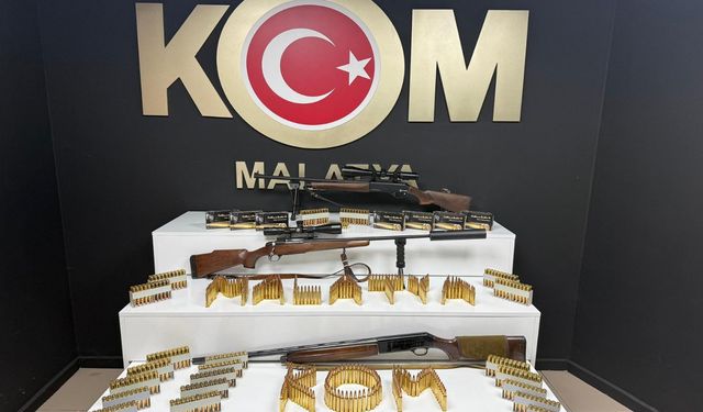 Malatya'da çok sayıda silah ele geçirildi: 2 gözaltı