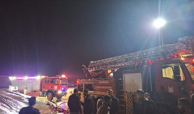 Mardin’de mısır kurutma tesisinde yangın
