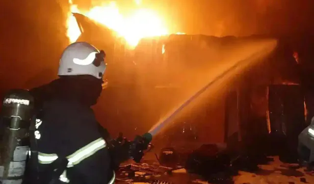 Mardin'de seyir halindeki TIR alev alev yandı