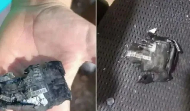 Mardin'de tamir için getirilen cep telefonu alev aldı