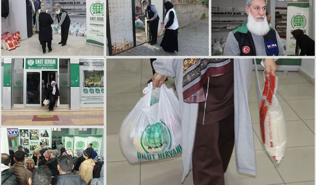 Umut Kervanı'ndan yüzlerce muhtaç aileye gıda yardımı