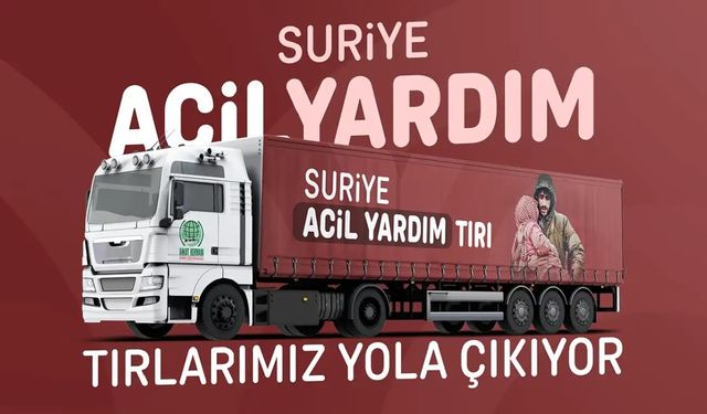 Umut Kervanı Suriye için yardım tırlarını yola çıkarıyor