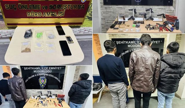 Gaziantep’te ruhsatsız silah operasyonu: 3 şüpheli yakalandı