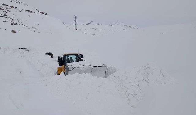 Şırnak'ta kar kalınlığı iş makinelerinin boyunu aştı
