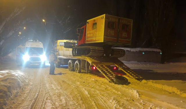Ağrı'da KOAH hastası paletli ambulansla kurtarıldı