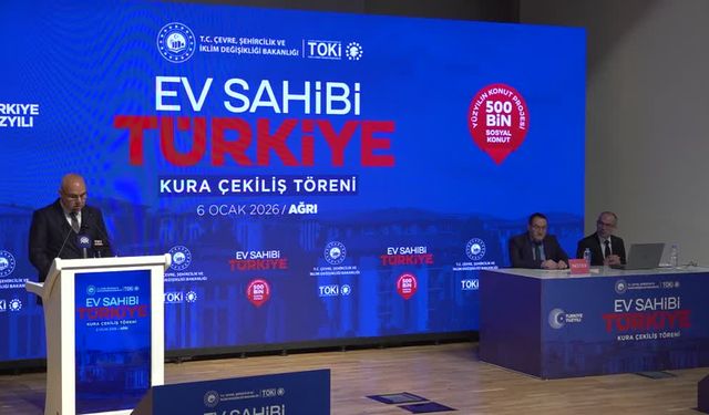 Ağrı'da TOKİ Konut Projesi kura heyecanı