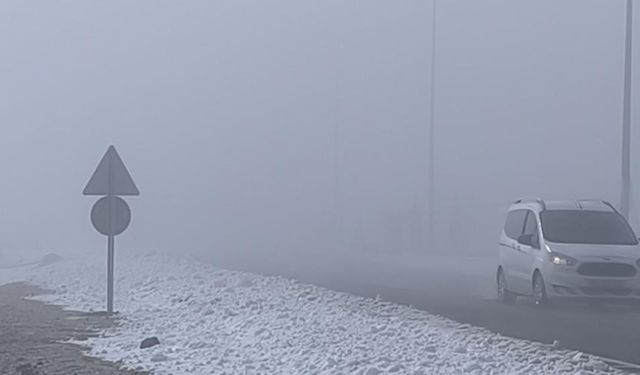 Batman'da yoğun sis... Görüş mesafesi 5 metreye düştü