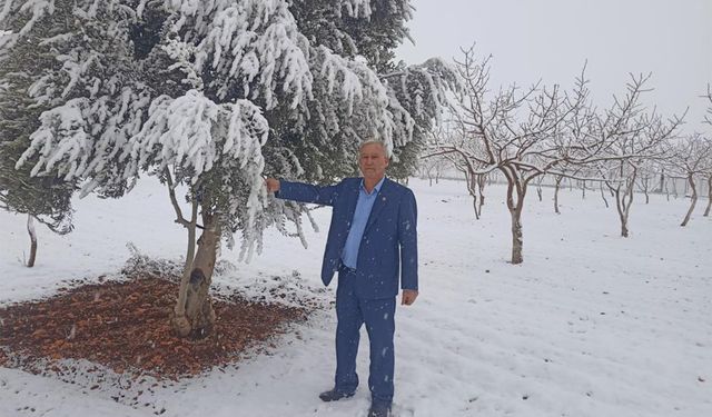 Gaziantep'te kar yağışları üreticilerin yüzünü güldürdü