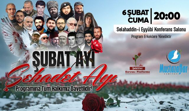 Diyarbakır'da "Şubat Ayı Şehadet Ayı" etkinliği düzenlenecek