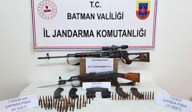 Batman’da uzun namlulu silah ve mühimmat operasyonu