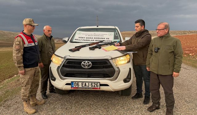 Siirt’te kaçak avcılığa ağır yaptırım: 2 kişiye 38 bin TL ceza