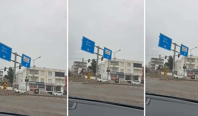 Kurtalan girişinde facia tehlikesi: Yol tabelası günlerdir sallanıyor