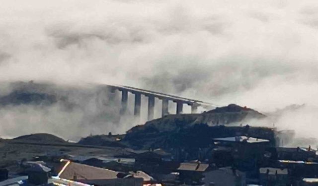 Kulp'ta yağışlar sonrası sis etkili oldu