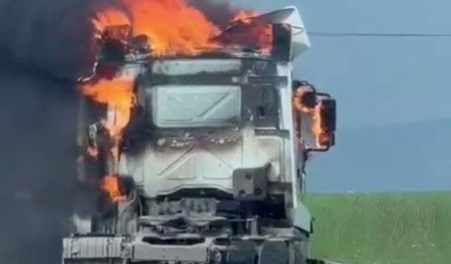 Silopi'de yanan tır kullanılmaz hale geldi