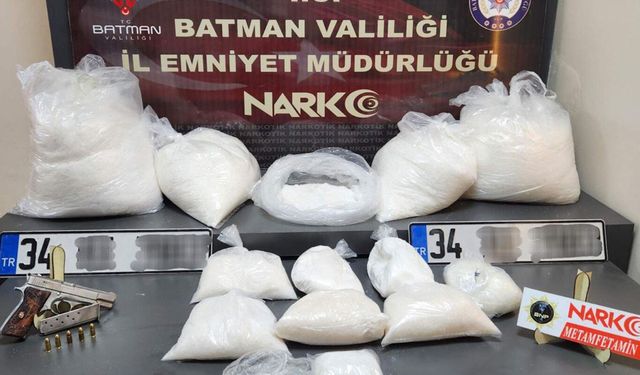 Batman'da 50 kilo metamfetamin ele geçirildi