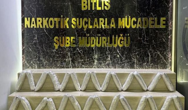 Bitlis'te 17 kilo narkotik madde ele geçirildi