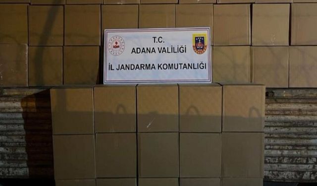 Adana’da 4,1 milyon kaçak makaron ele geçirildi