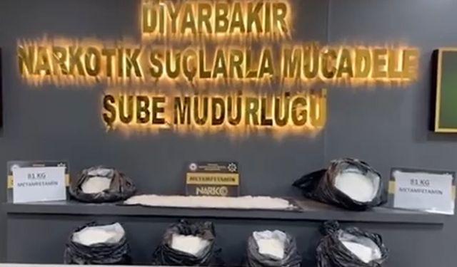 Diyarbakır'da 81 kilogram narkotik madde ele geçirildi