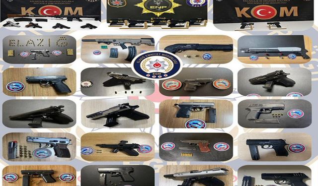 Elazığ’da aranan 124 kişi yakalandı, 53 ruhsatsız silah ele geçirildi
