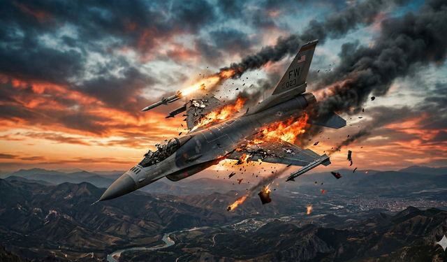 siyonistlerin F-16'sı İran tarafından vuruldu