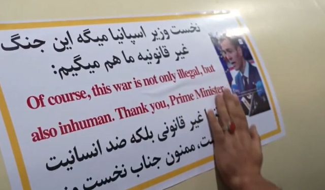 İran, füzeye İspanya Başbakanı'nın resmini yapıştırdı