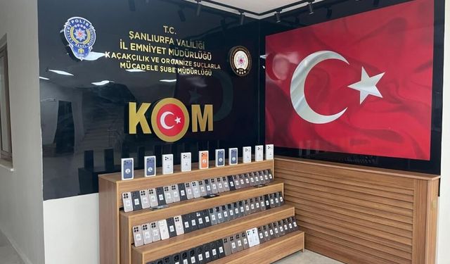 Şanlıurfa'da 85 adet kaçak telefon ele geçirildi