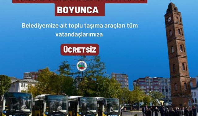 Siirt’te bayramda toplu taşıma ücretsiz olacak