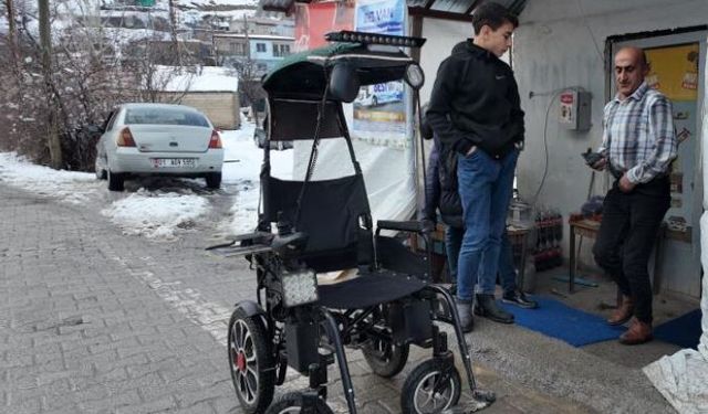 Şırnak'ta babadan engelli çocuğuna özel tasarım
